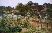 Emile Claus The river Lys at Astene painting